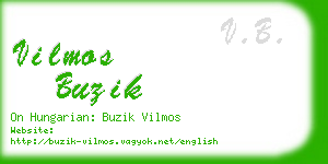 vilmos buzik business card